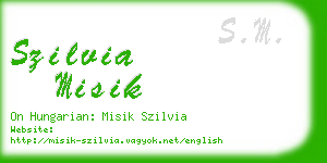 szilvia misik business card